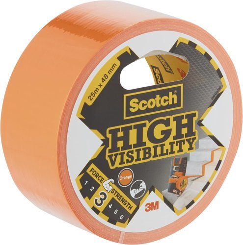 Scotch Extremium High Visibility Duct Tape Orange 48mm x 25m Roll - 7100205301