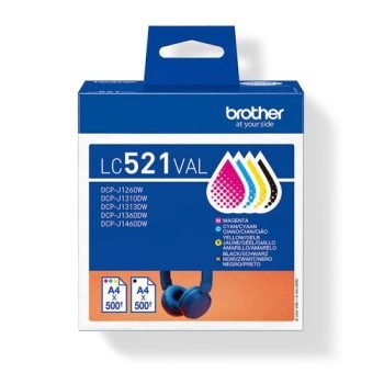 Brother LC-521VAL Value Black Cyan Magenta Yellow - LC521VAL