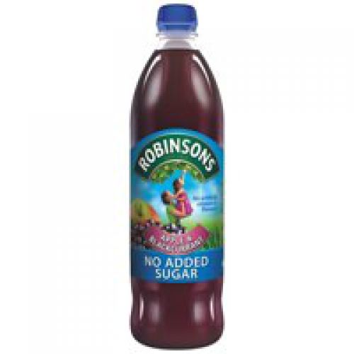Robinsons Squash No Added Sugar 1 Litre Apple and Blackcurrant - Each