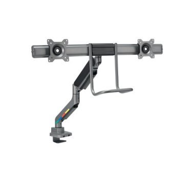 Kensington SmartFit Dual Gas Spring Monitor Arm with Crossbar and Handle Grey - K58272WW