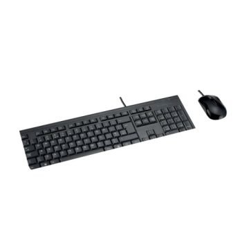 Kensington KM100 EQ Wired Desktop Set - Keyboard with Ambidextrous Mouse Black - K75452UK