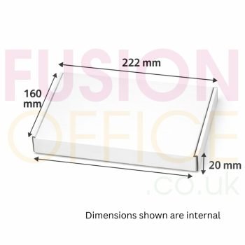 Postal Boxes Internal Size 222x160x20mm White - Pack 50 - Fusion Office UK