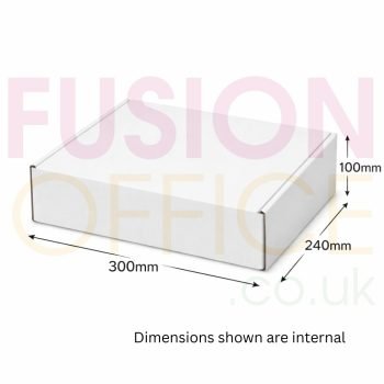 Postal Boxes Internal Size 300x240x100mm White - Pack 50 - Fusion Office UK