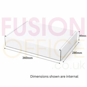 Postal Boxes Internal Size 360x280x80mm White - Pack 10 - Fusion Office UK