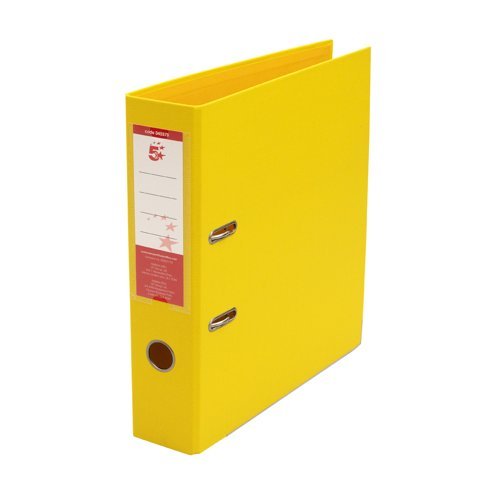 Lever Arch Files A4 Yellow Polyprop Covered - Pack 10