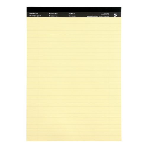 Memo Pads Executive Yellow Ruled 70gsm 50 Sheets - Pack 10