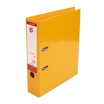 Lever Arch Files A4 Yellow Paper Covered - Pack 10