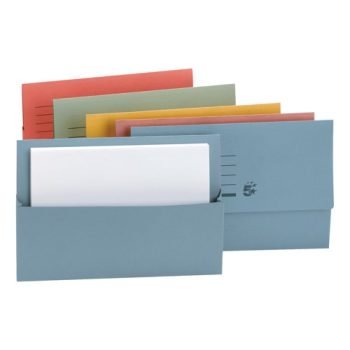 Document Wallets Foolscap Assorted Colours Half Flap - Pack 50