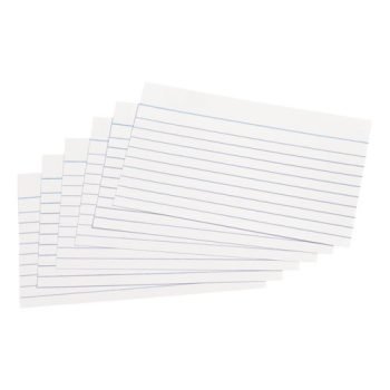 Record Cards Ruled 5x3 / 127x76mm White - Pack 100