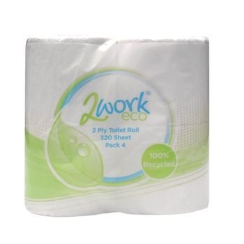 Soft Toilet Rolls Recycled 2 Ply 320 Sheets TR320E - Pack 36