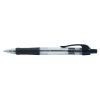 Rubber Grip Pens Black Retractable - Pack 10