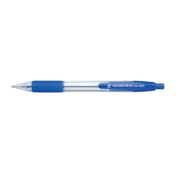 Rubber Grip Pens Blue Retractable - Pack 10