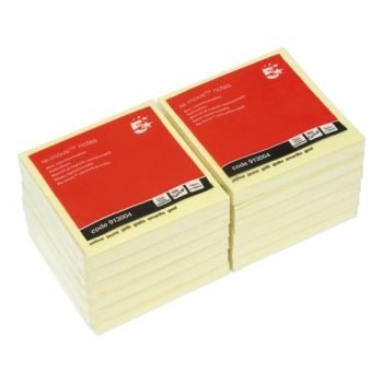 Sticky Concertina Fanfold Notes 3x3 Yellow 100 Sheets - Pack 12