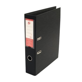 Lever Arch Files Black Foolscap Polyprop Covered - Pack 10