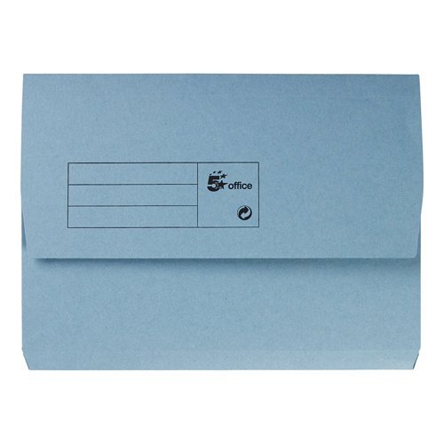 Document Wallets A4 Blue Half Flap - Pack 50