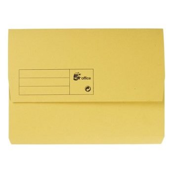 Document Wallets A4 Yellow Half Flap - Pack 50