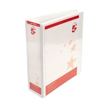 Presentation Ring Binders 65mm White 4 D-Rings A4 95641PLAIN - Pack 10