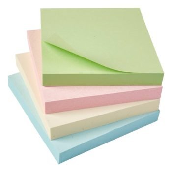 Recycled Sticky Notes 3x3 Pastel 100 Sheets - Pack 12