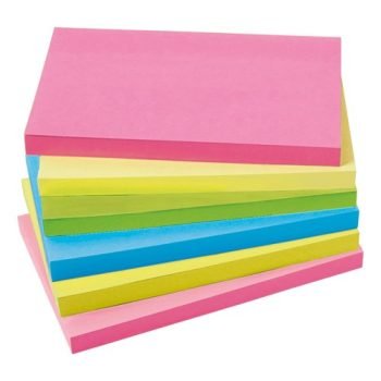 Extra Sticky Notes 3x5 Neon 90 Sheets - Pack 6
