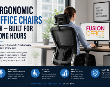 Discover how to choose ergonomic office chairs for long hours in the UK, from key adjustments to setup tips and lead times.
