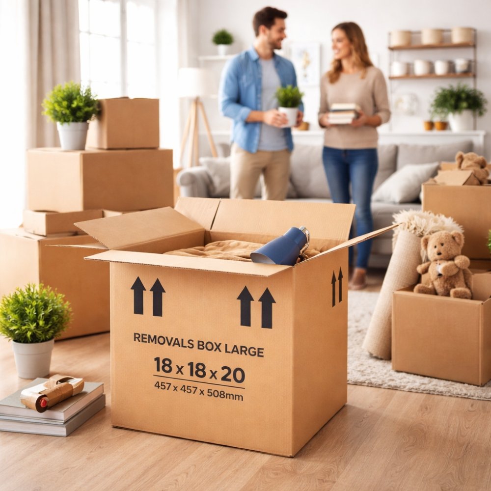 Removals Box Large 18x18x20 457x457x508mm - Lifestyle - Fusion Office UK Removals Box Large 18x18x20 457x457x508mm - Lifestyle - Fusion Office UK