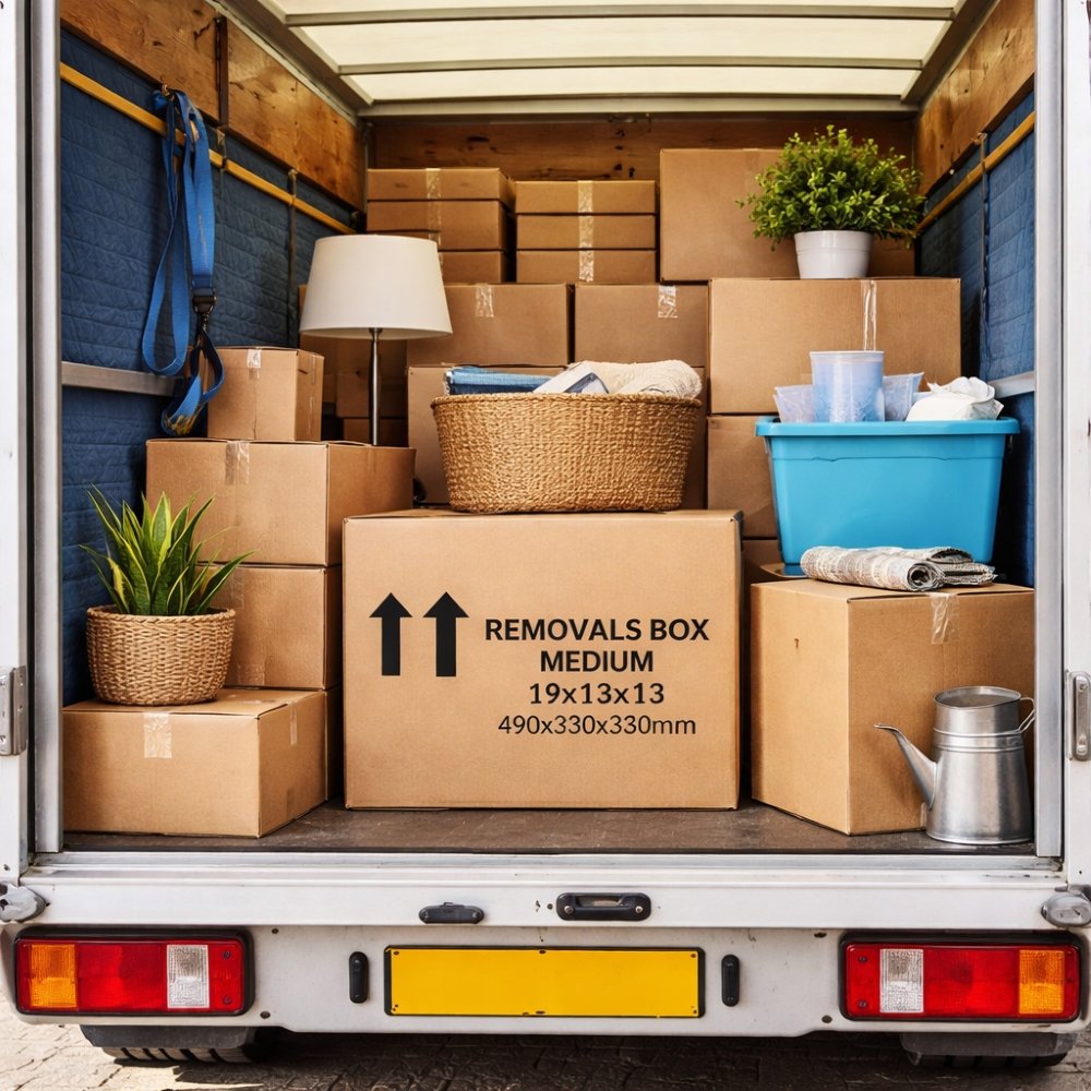 Removals Box Medium 19x13x13 490x330x330mm - Lorry Load - Fusion Office UK Removals Box Medium 19x13x13 490x330x330mm - Lorry Load - Fusion Office UK
