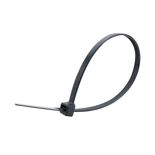 Cable Ties Medium 200mm x 4.6mm Black 199092 - Pack 100