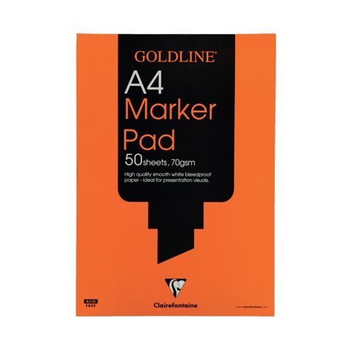 Goldline A4 Marker Pad 70gsm 50 Sheets White Paper GPB1A4Z