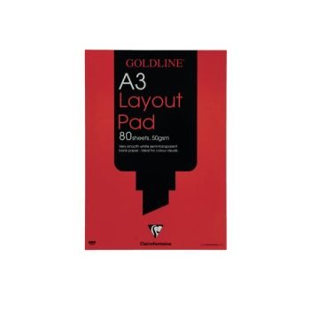 Goldline A3 Layout Pad Bank Paper 50gsm 80 Sheets White Paper GPL1A3