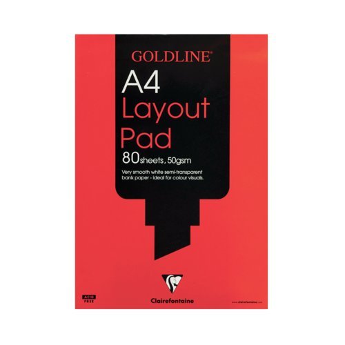 Goldline A4 Layout Pad Bank Paper 50gsm 40 Pages White Paper GPL1A4