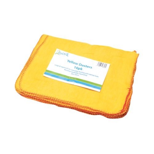 Yellow Dusters Cloths - Pack 10