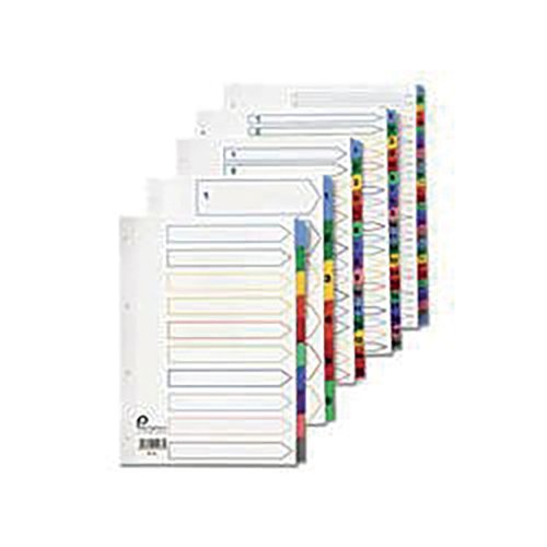 Index Dividers A4 Jan-Dec White A4 Mylar Tabs