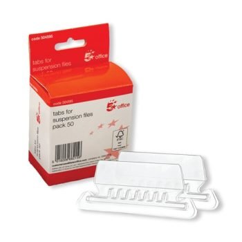 Suspension File Plastic Tabs Clear 19600PLAIN - Pack 50