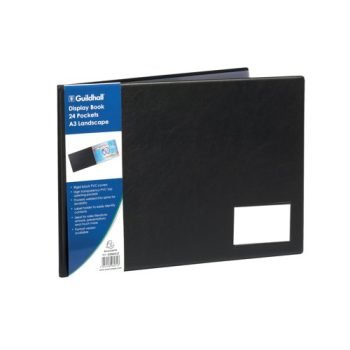Goldline A3 Display Book 24 Pocket Landscape Black - GDB24/LZ