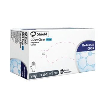 Vinyl Gloves Powder Free Clear Medium - Pack 100