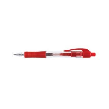 Retractable Gel Rollerball Pens 0.7mm Red K3-02 - Pack 10