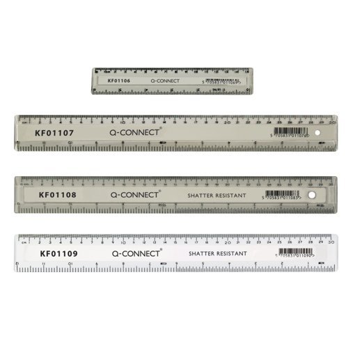 Plastic Ruler 150mm / 15cm / 6 Inches Clear