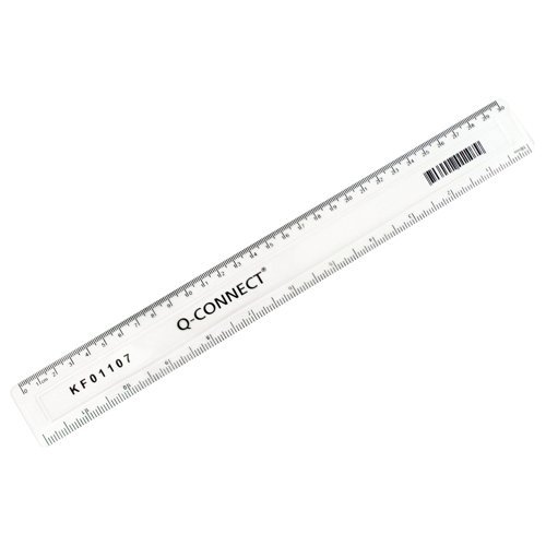 Plastic Ruler 300mm / 30cm Clear 796500/SINGLE - Each