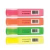 Highlighters Assorted Wallet 4 Chisel Tip