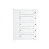 1-5 Plastic Index White A4