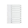1-10 Plastic Index White A4