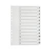 1-12 Plastic Index White A4
