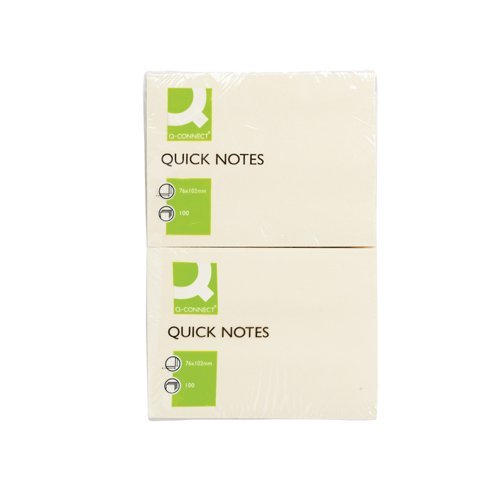 Sticky Notes 3x4 76x101mm Yellow 100 Sheets 21008 - Pack 12