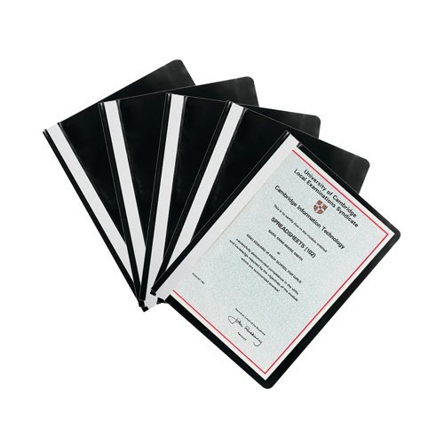 Report Files Polypropylene A4 Black 8020652 - Pack 25