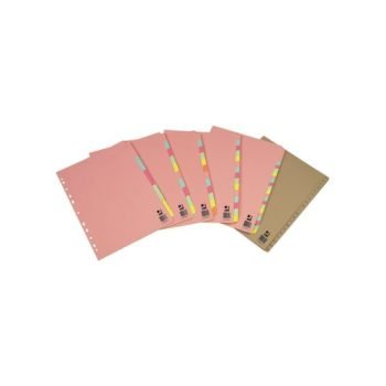 Subject Dividers 12 Part A4 Assorted Colours