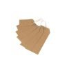 Ticket Label Strung Tags 70x35mm Buff/Brown - Pack 1000