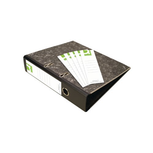 Lever Arch File Spine Labels 80mm White 538E - Pack 10