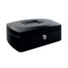 Metal Cash Box 300mm (12 Inch) Key Lock Black CBBK12 - Each