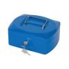 Metal Cash Box 200mm Blue (8 Inch) Key Lock CBBL8 - Each