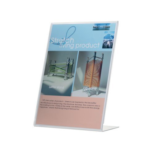 Slanted L Shaped Sign Holder A4 Portrait SSPA411